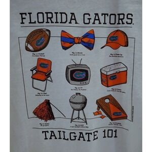 Florida Gators Tailgating 101 UF New World Mens White S/S T-Shirt L NWT Football